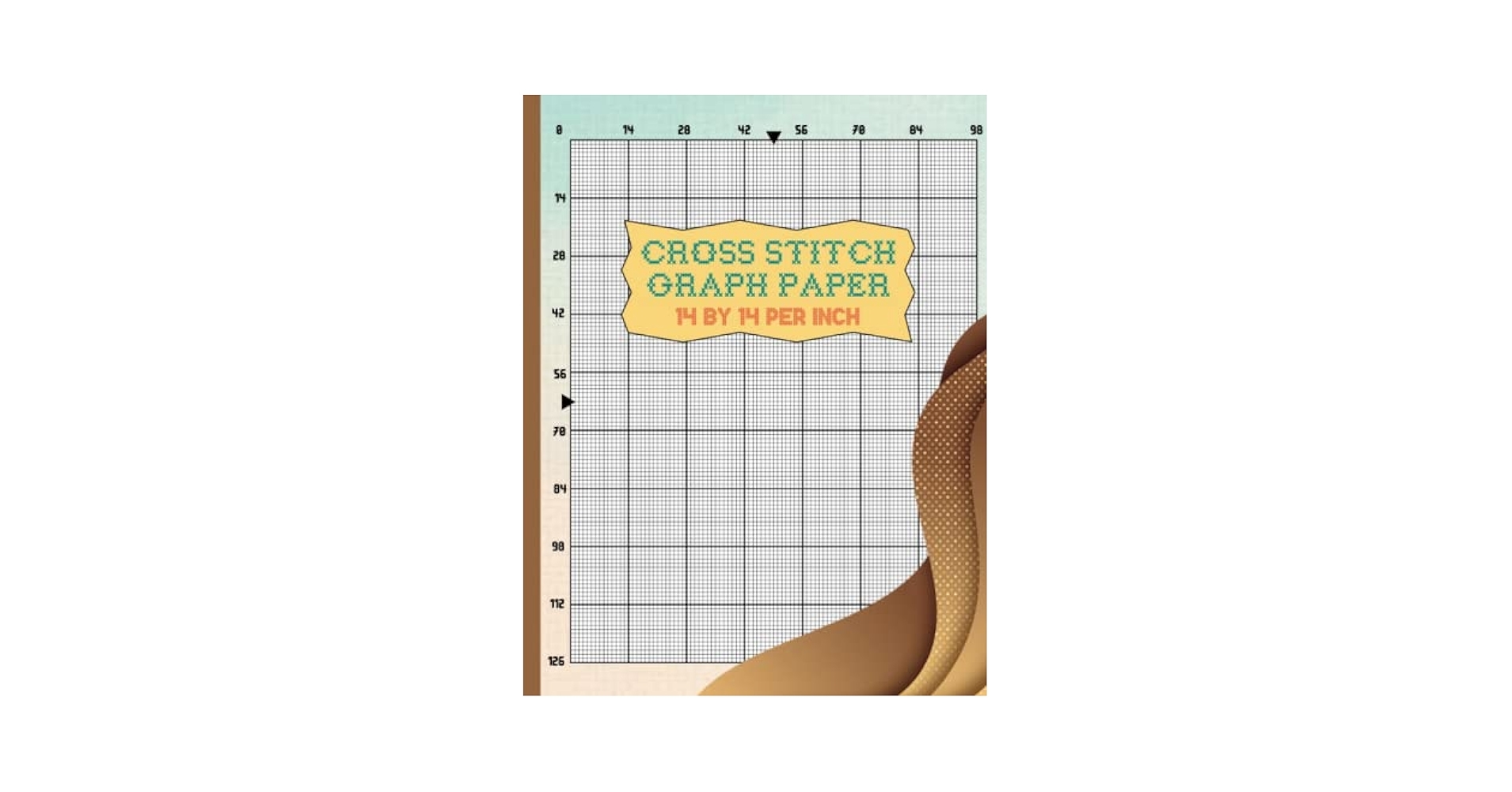 Cross Stitch 14 Count Graph Paper Cross Stitching In 14 By 14 Per Inch Grid Creating Your Own Embroidery Patterns And Needlework Projects 14 Lines Complex Designs 120 Page 8 5 x11 