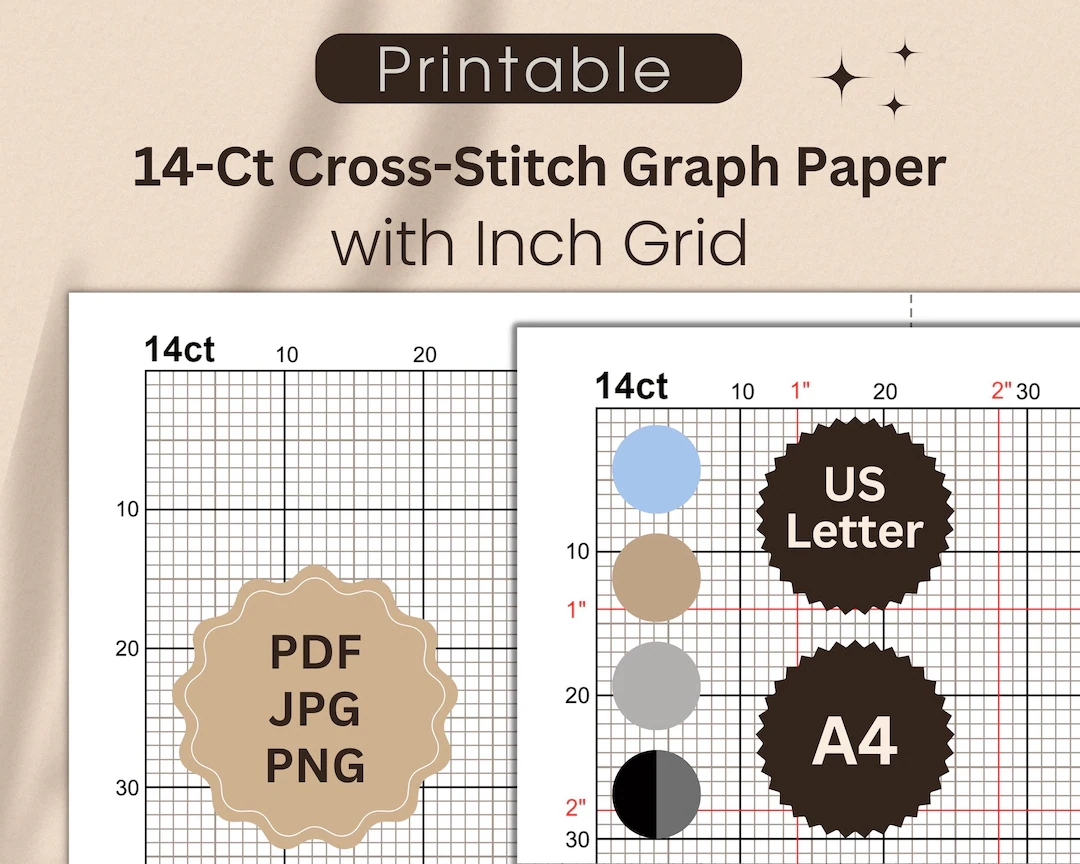 Cross Stitch Book Cross Stitch Graph Paper Notebook 18 Count Cross Stitching In 18 By 18 Line Per Inch Grid Graph Paper Create Simple Or Complex Cross Stitch DIN A4 