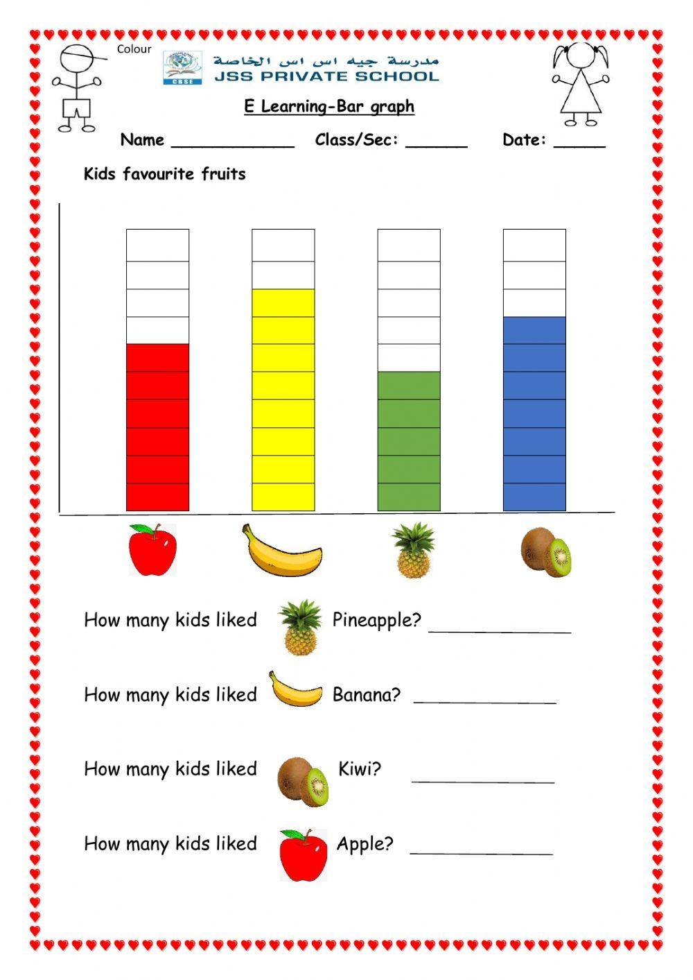 Data Handling Bar Graph Grade 1 55 OFF Worksheets Library