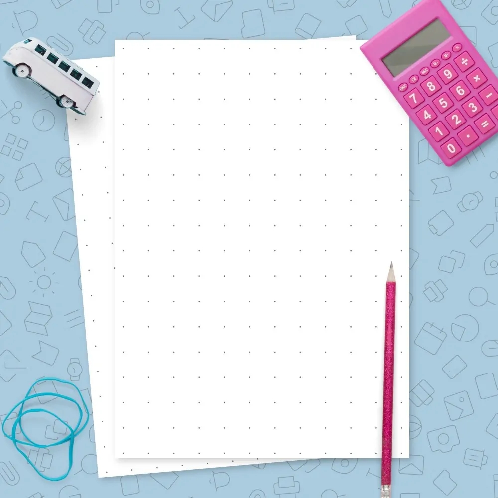 Dot Grid Paper With 2 Dots Per Inch Template Printable PDF