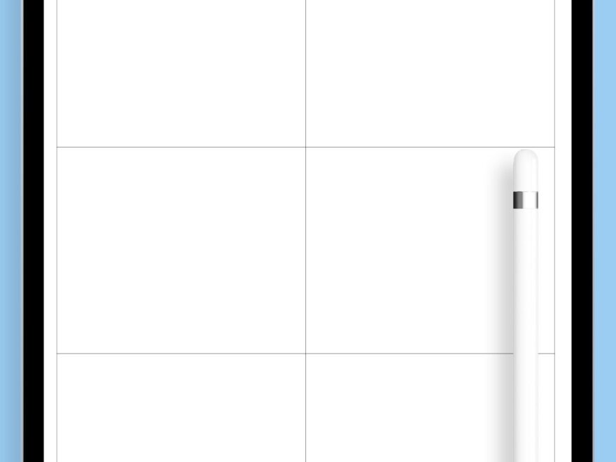 Download Printable Square Grid 6 Blocks PDF