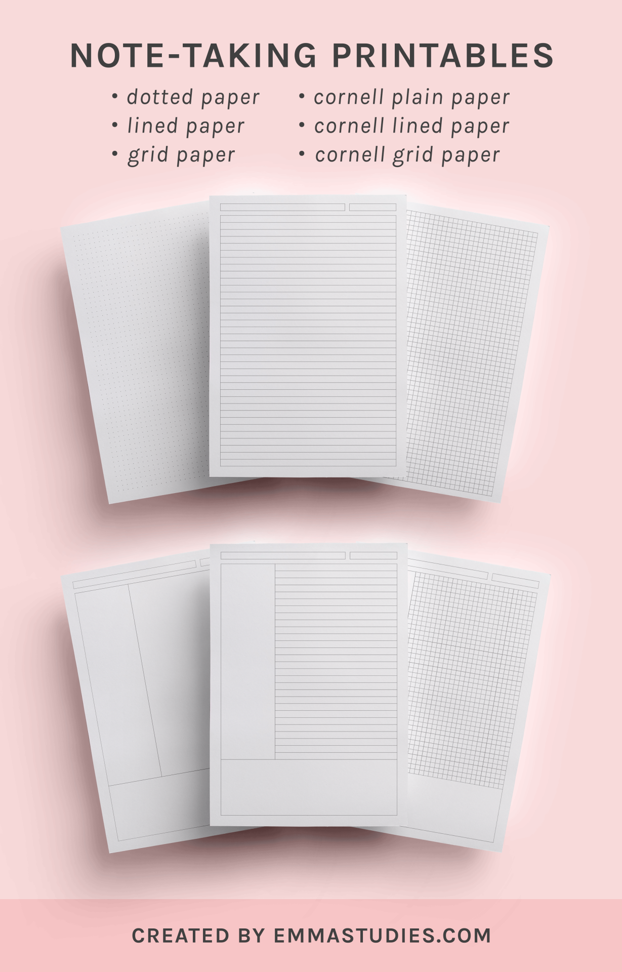 Emma s Studyblr Note taking Printables I ve Decided To Put 