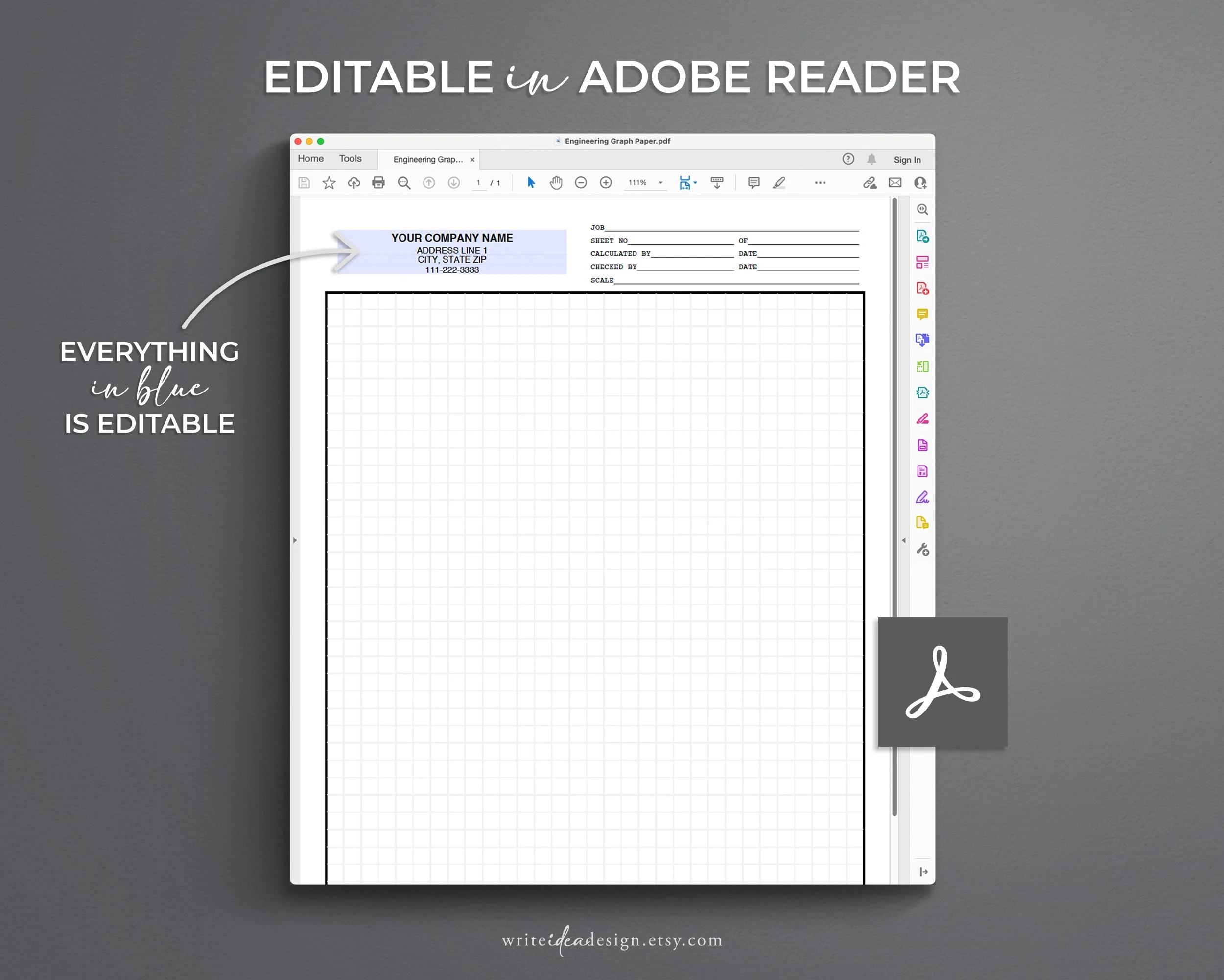 Engineering Graph Paper Customized Printable