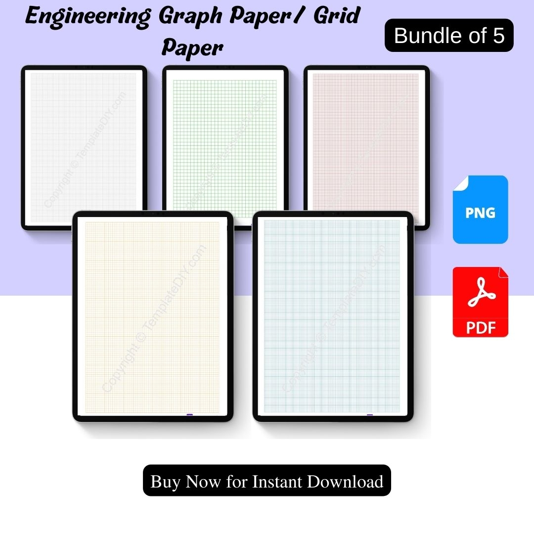 Engineering Graph Paper Grid Paper Template Printable PDF