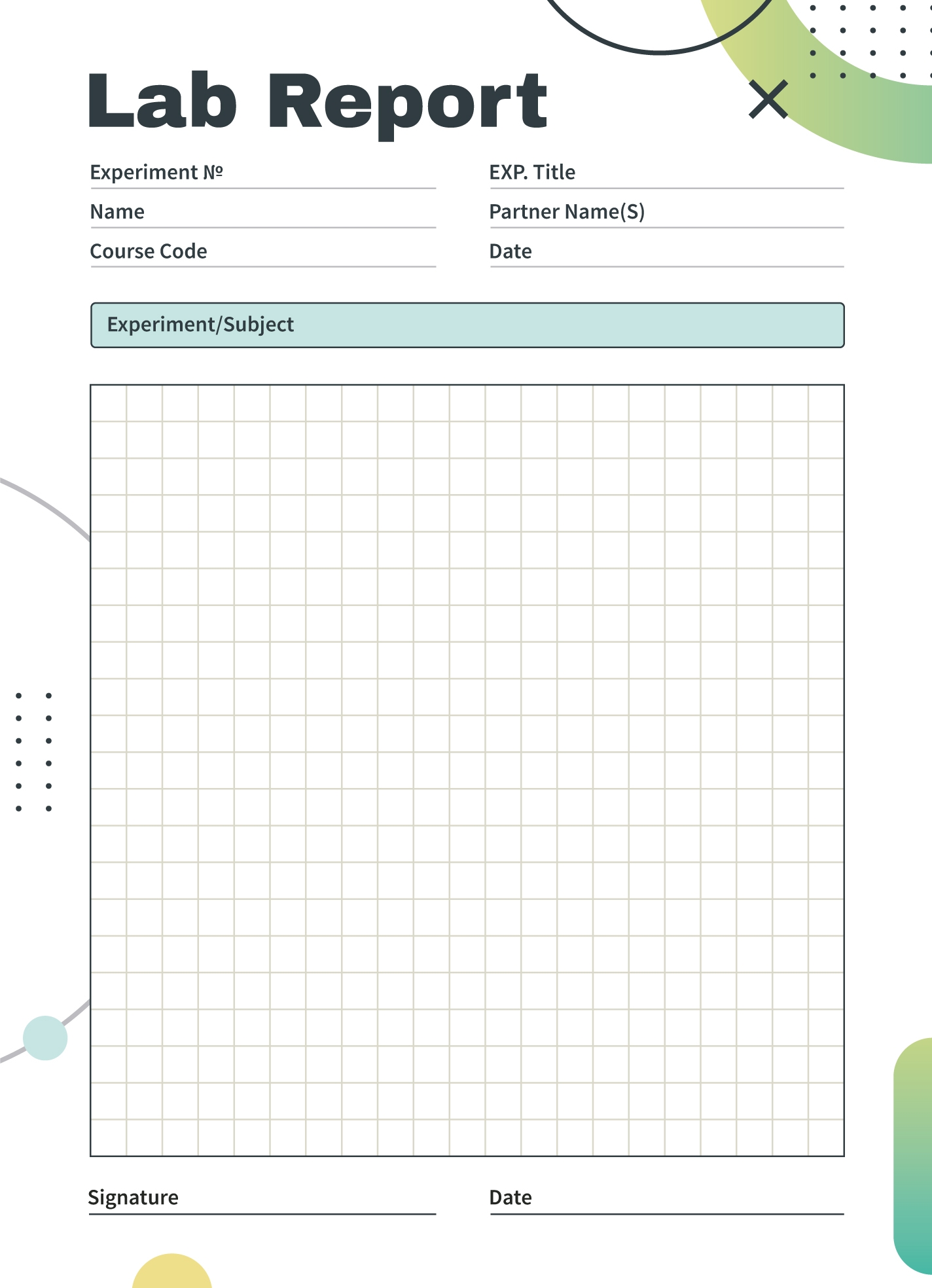 Printable Graph Paper For Chemistry Lab