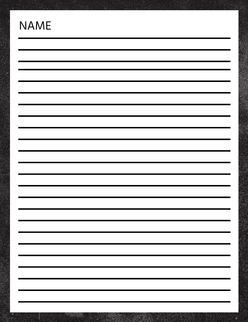 Free Black Lined Paper Template To Edit Online