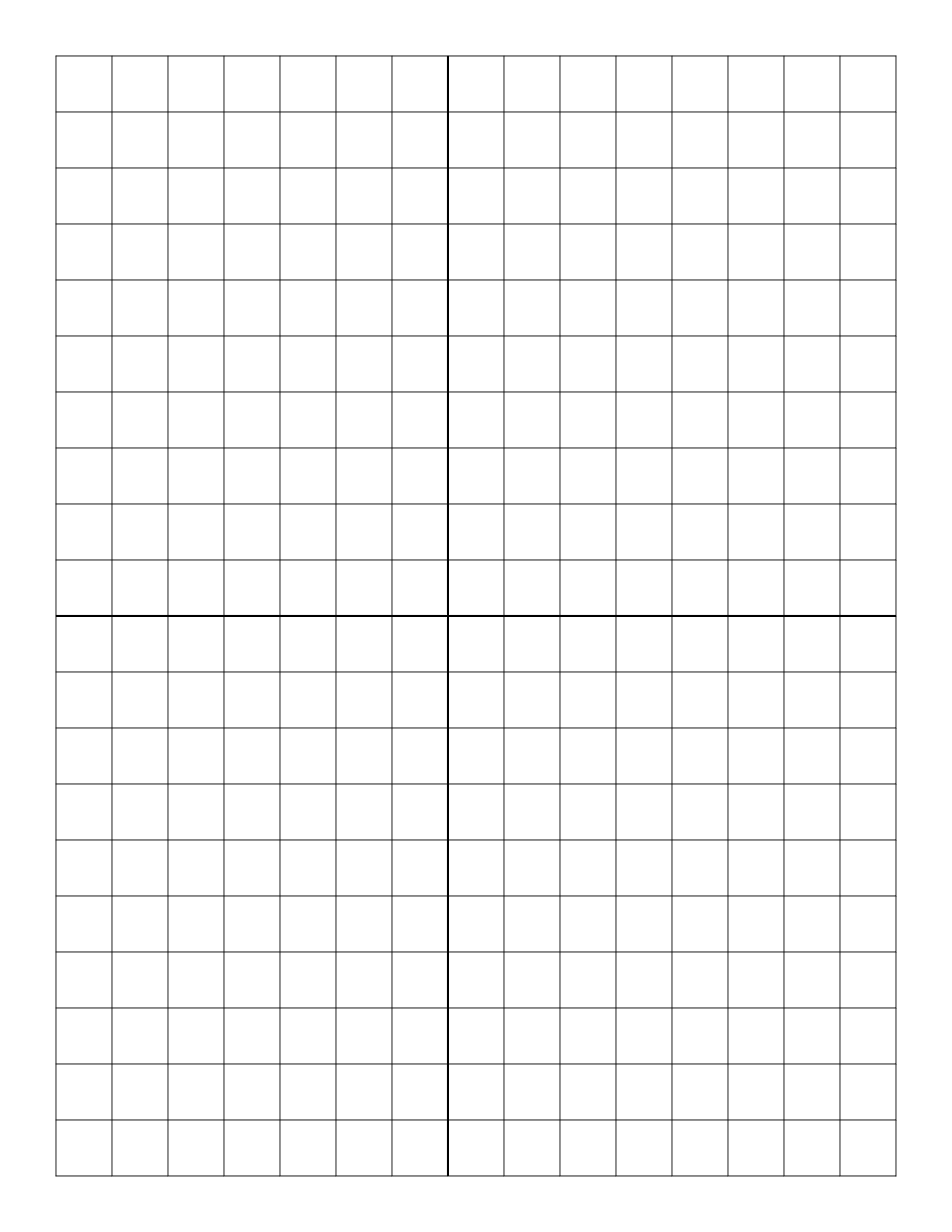 Long Division Graph Paper 10x14 Printable