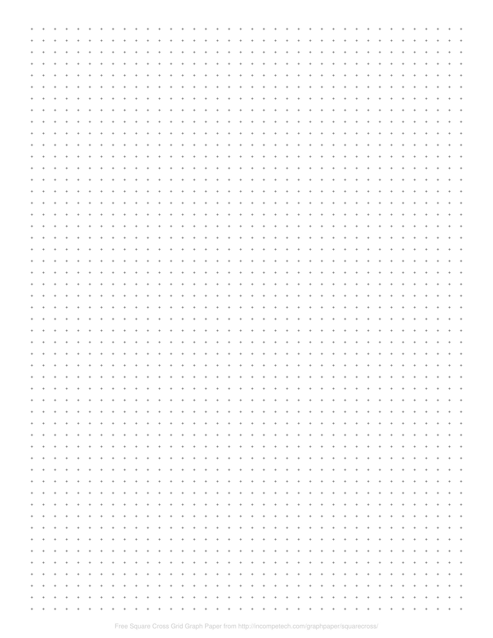 Free Online Graph Paper Square Cross Grid