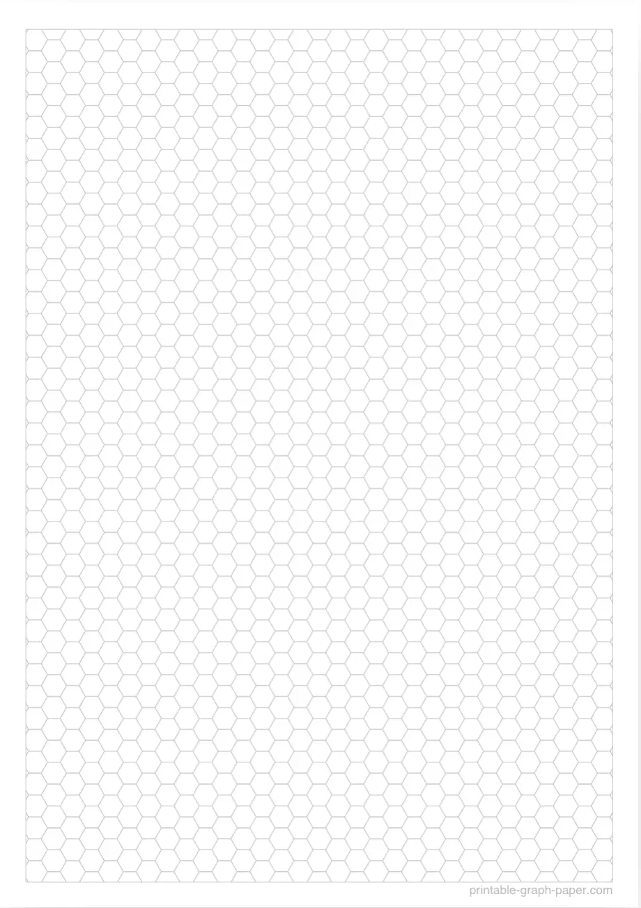 Free Printable 1 5 Hexagonal Graph Paper Download And Print PDF