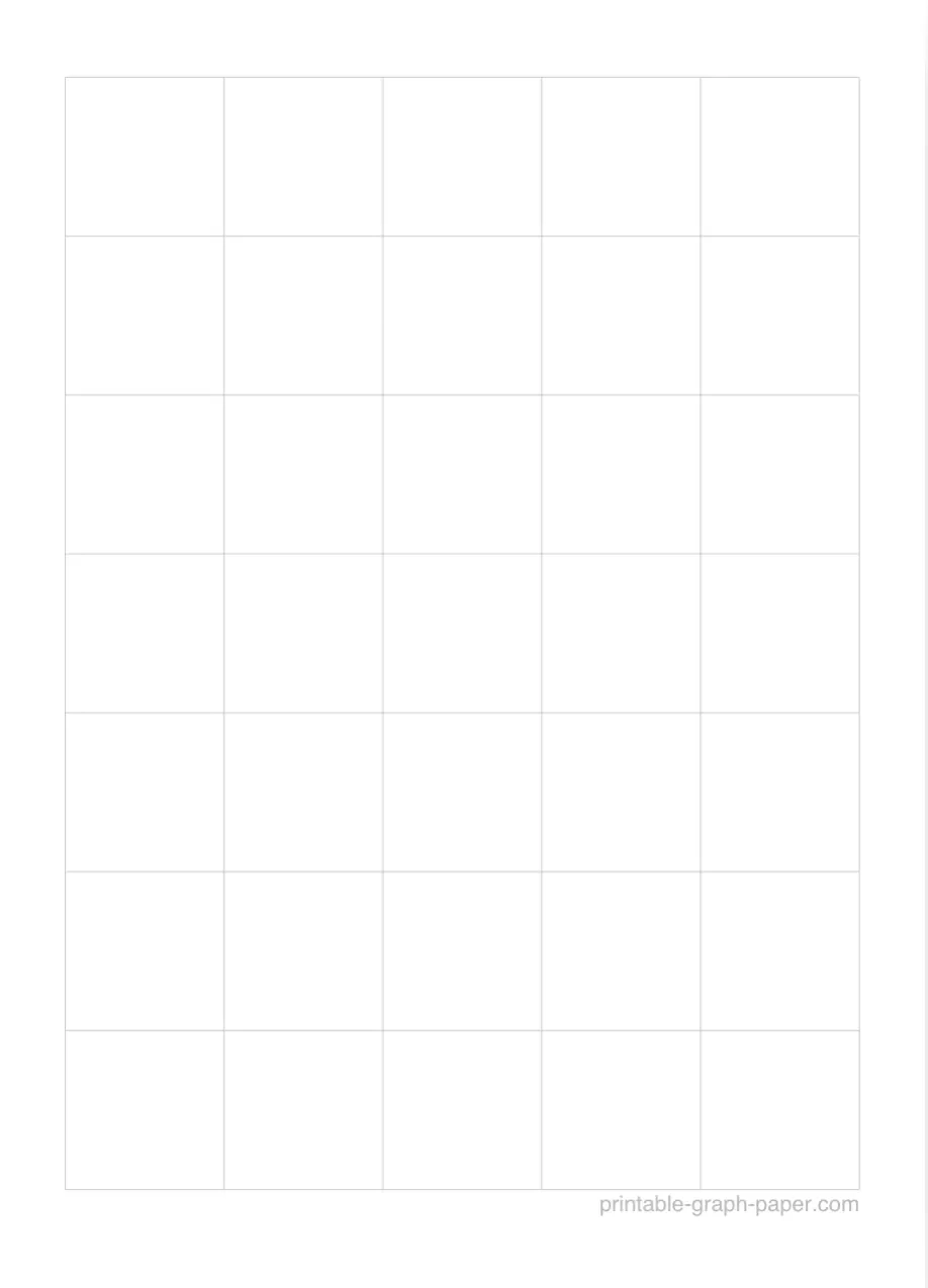1 Inch Grid Printable Graph Paper