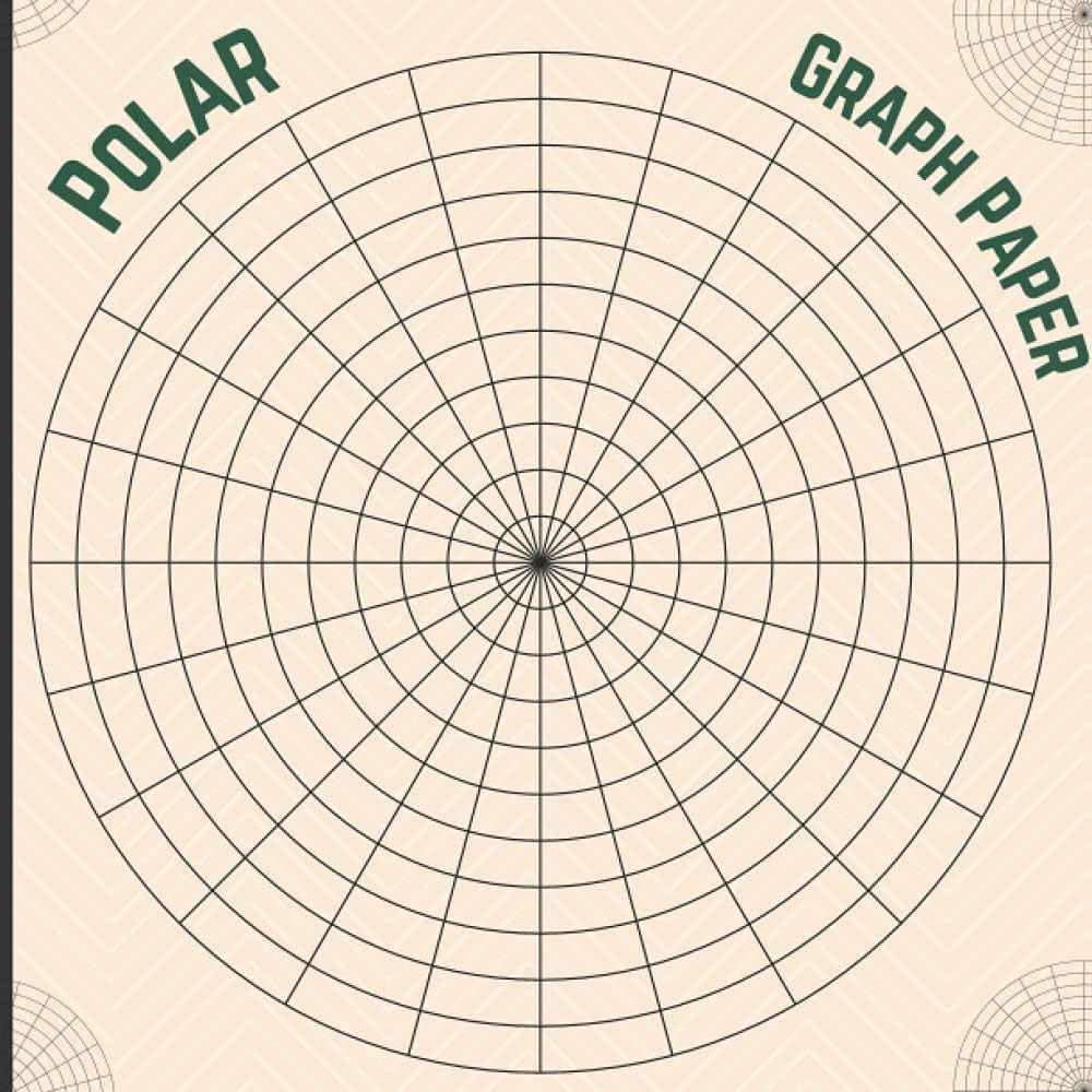 Free Printable Polar Graph Template Polar Graph Paper With Radians 500 Sheet Ream 1 4 Spacing Red Ink 3 Hole Punched 1 Inch Graph Paper