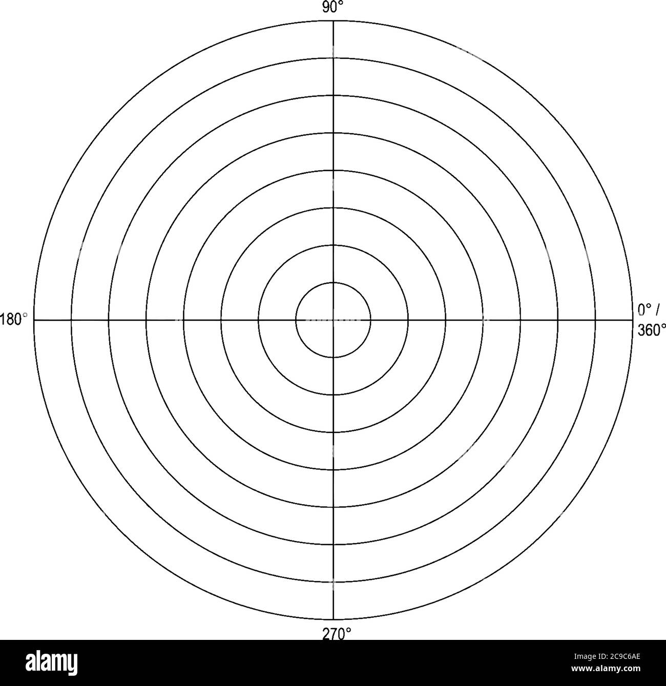 Printable Polar Coordinates Graph Paper