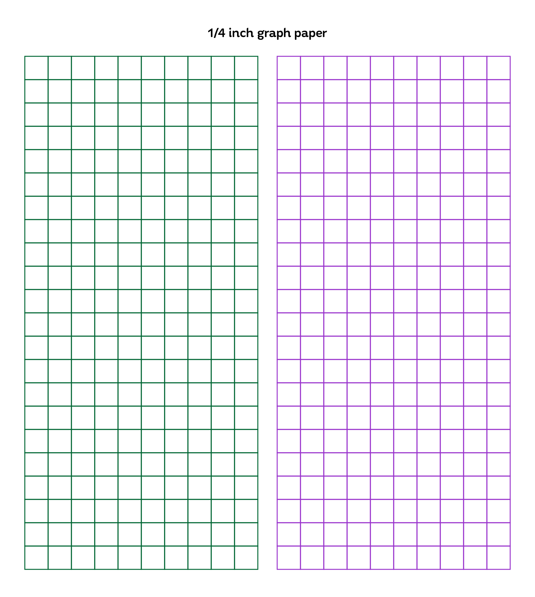 Printable 1/4 Graph Paper