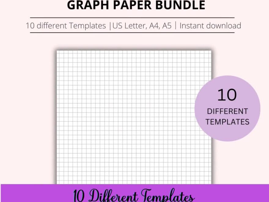 Graph Paper Bundle Printable Graph Grid Paper Squared Paper Digital Template For Goodnotes Notability Ipad Android Small Grid Big Grid Etsy