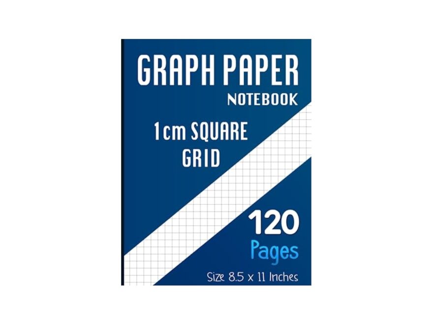 GRAPH PAPER NOTEBOOK 1 CM SQUARE GRID 1 Square centimeter Gray Squares Large Size 8 5x11 Inches 120 Pages Graph Paper With One Line Per Centimeter Quad Ruled Student Teacher School Home Office