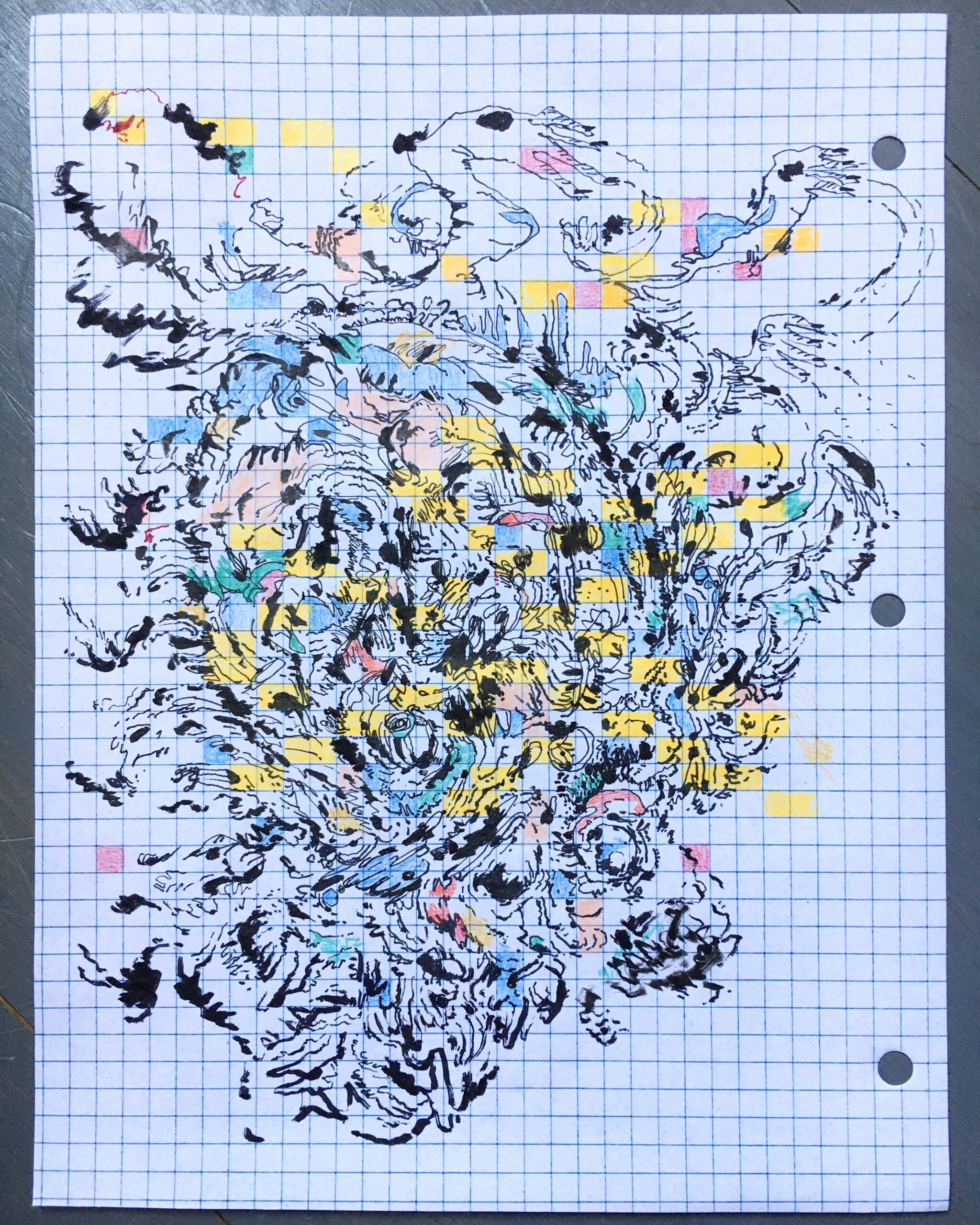 Graphing Paper With Drawing Pixel