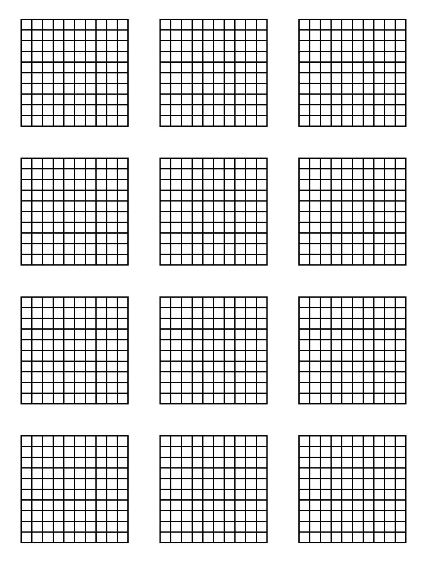 Graph Paper Printable 10x10 Grid