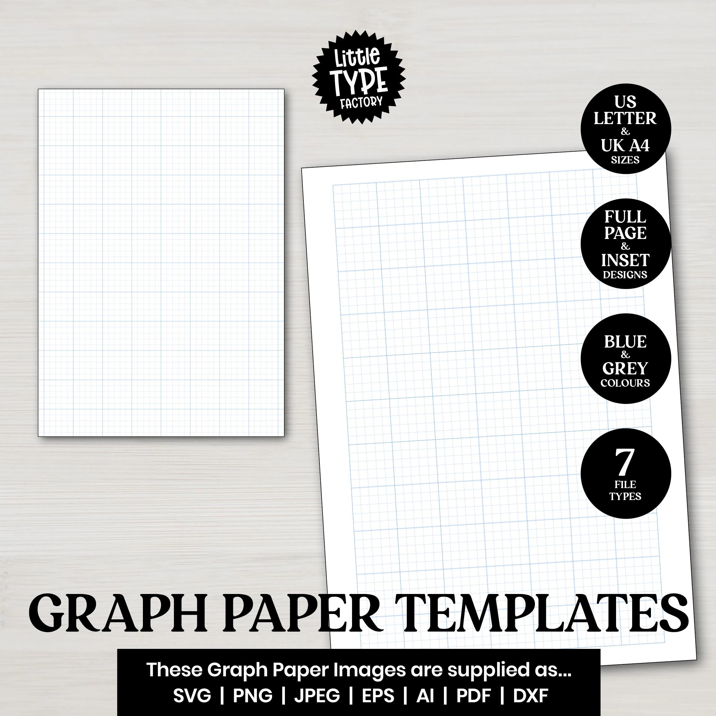 Graph Paper PDF Templates Graph Paper Images Etsy