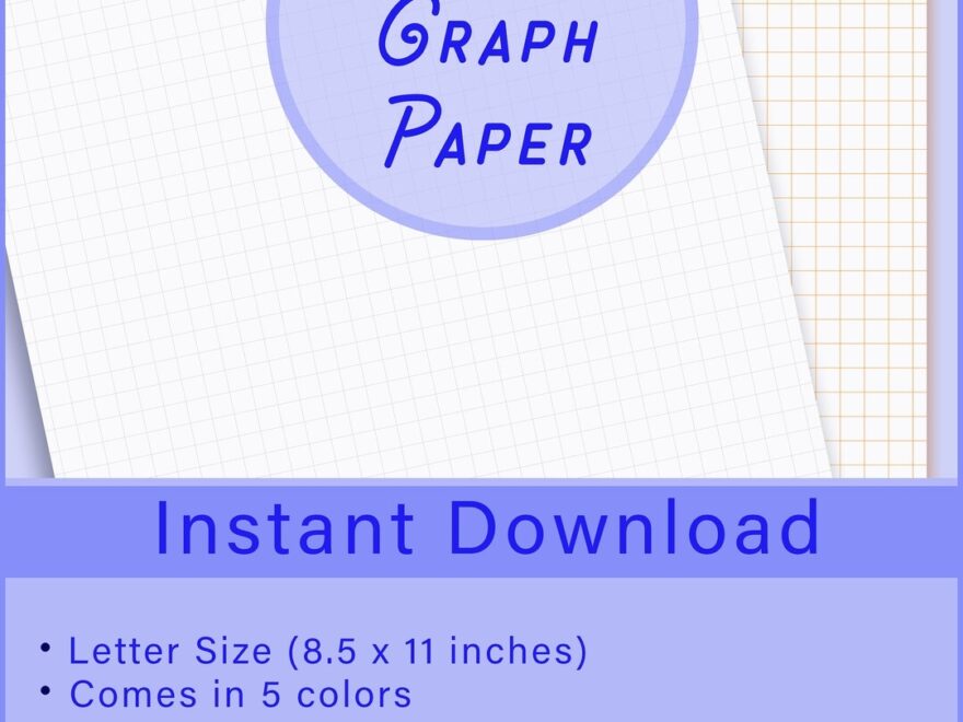 Graph Paper Printable Grid Paper For Bullet Journal Paper For Note Paper PDF Graph Printable PDF For Graph Drawing Paper Squared Paper PDF Etsy