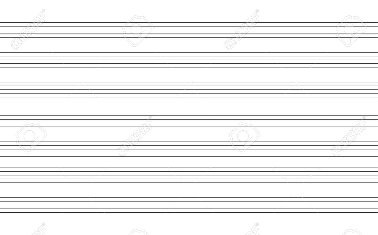 Graph Paper Printable Grid Paper With Stave On A White Background A Blank Music Sheet Paper With Staff Geometric Pattern For Composition Education School Lined Paper Blank Size Reversal A5 Royalty Free