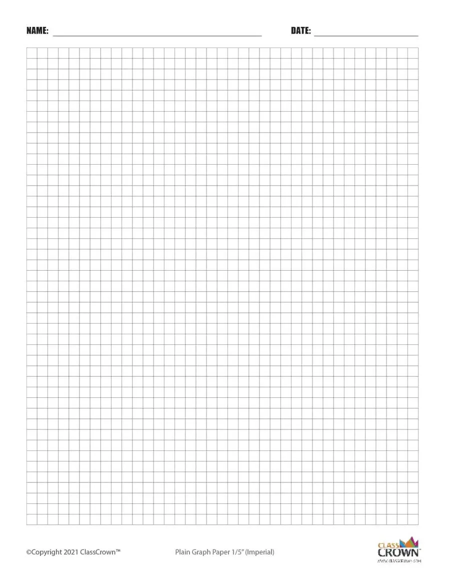 Graph Paper Printables ClassCrown