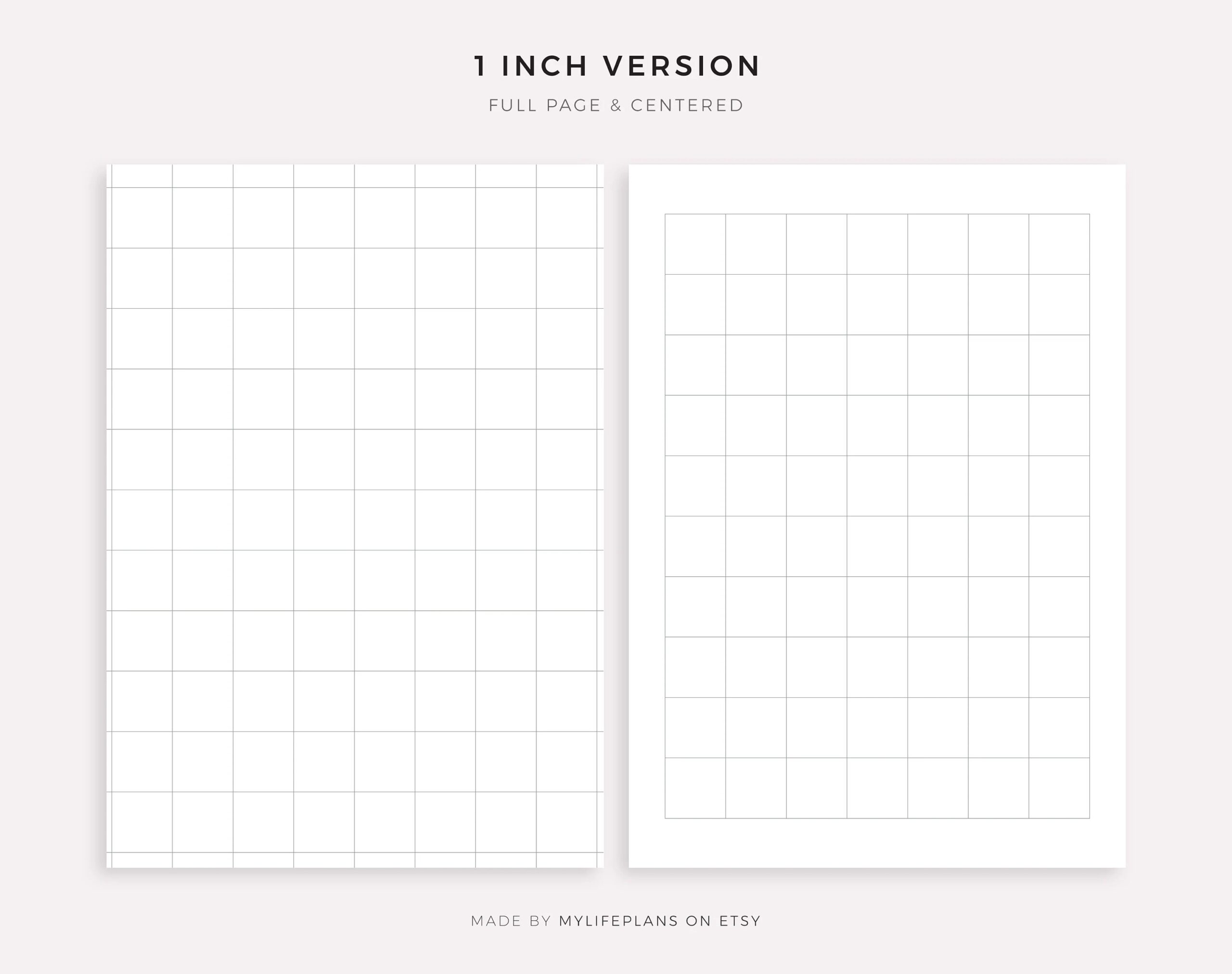 Graph Paper Six Different Sizes 0 25 0 5 1 10 Squares Per Inch 5mm 10mm A4 a5 letter half Printable PDF Instant Download Etsy