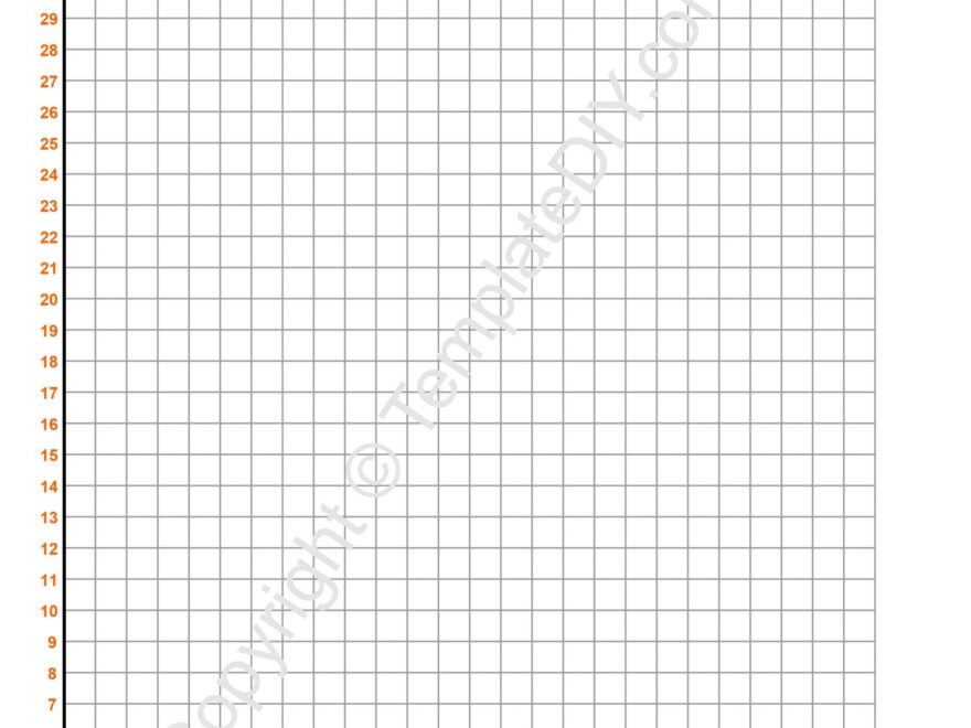 Graph Paper With Numbers Template Printable Blank PDF