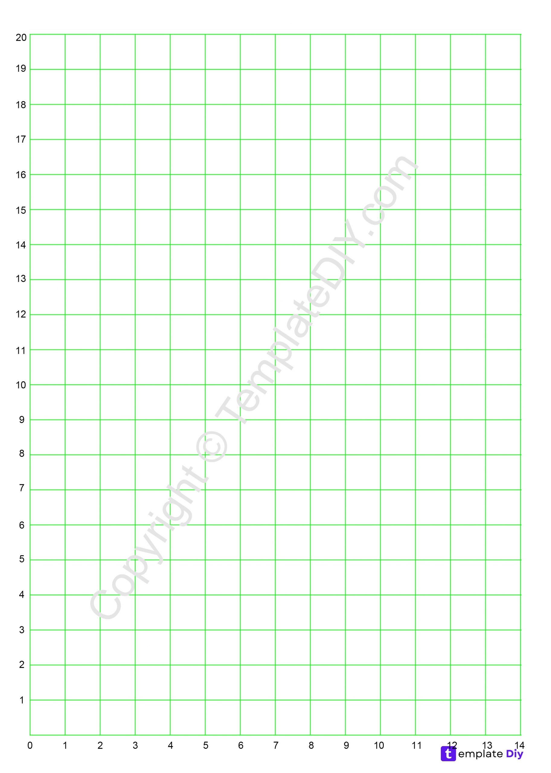 Graph Paper With Numbers Template Printable Blank PDF