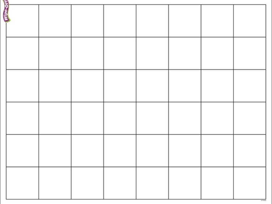 Graphing Grid Large Squares Wipe Off Chart 17 X 22 T 27306 Trend Enterprises Inc Dry Erase Sheets