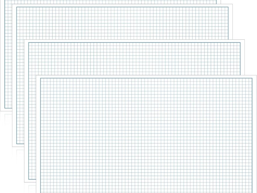 Grid Notebook 5 Pack Engineering Graph Paper Pads 11x17 Quadrille 4x4 Blue Rule 100gsm Grid Paper