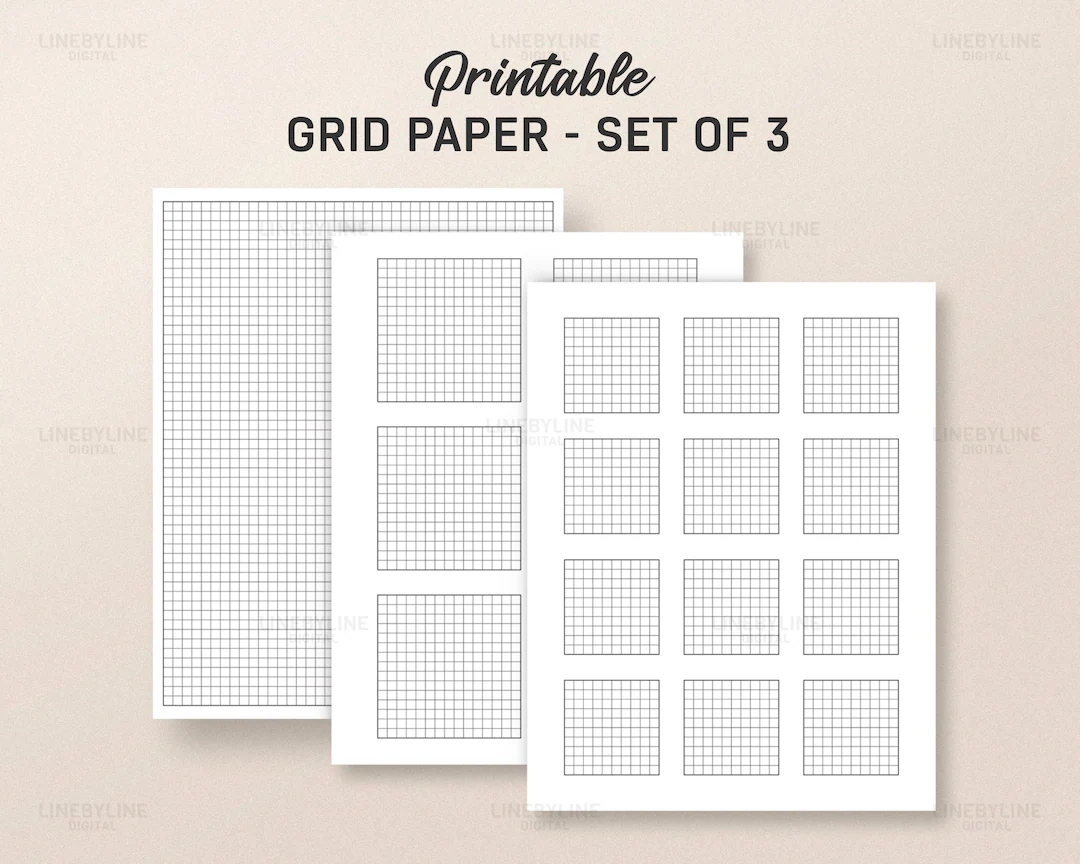 Grid Paper Blank Grid Paper Printable Grid Paper Graph Paper Blank Graph Paper Printable Graph Paper 0 5cm Grid Paper 5mm Grid Paper Etsy