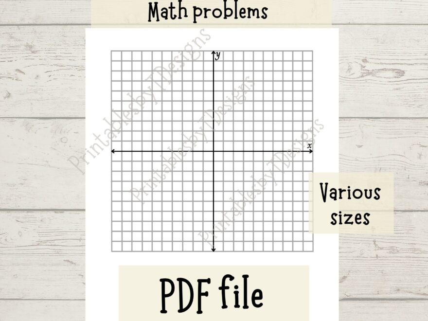 Grid Paper Printable 4 Quadrant Coordinate Graph Paper Templates Worksheets Library