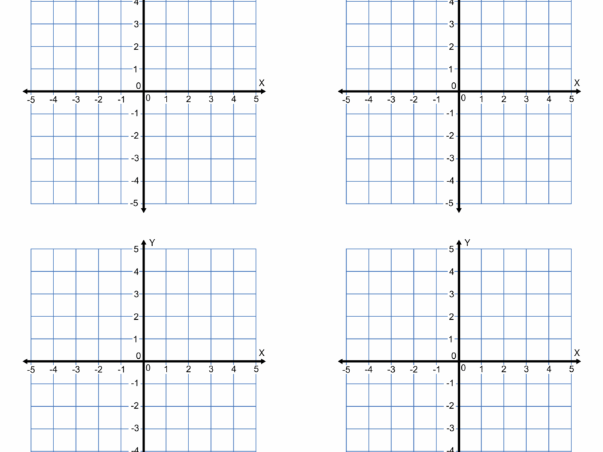 Grid Paper Printable 4 Quadrant Coordinate Graph Paper Templates Worksheets Library