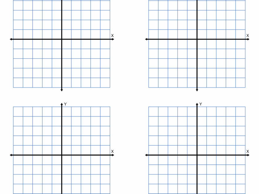 Grid Paper Printable 4 Quadrant Coordinate Graph Paper Templates Worksheets Library