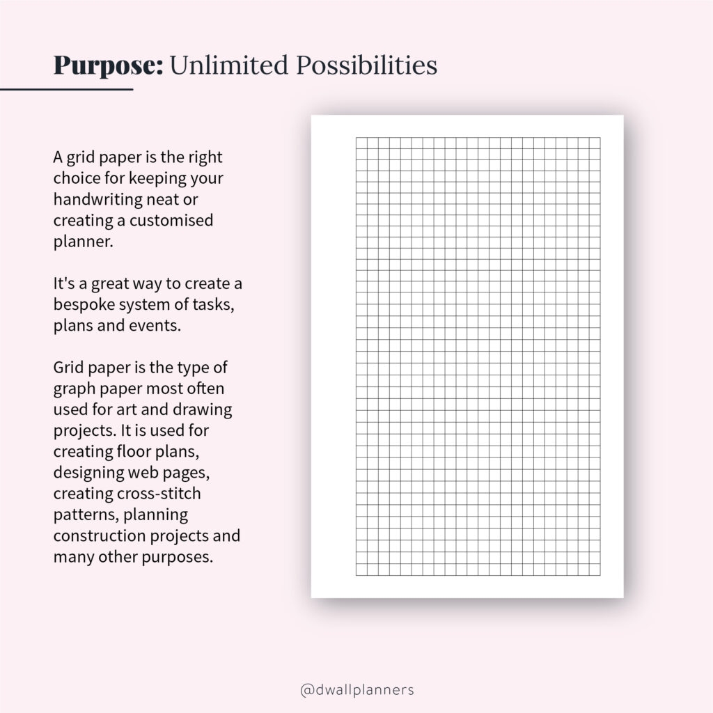 Grid Paper Printable Insert Half Letter Size