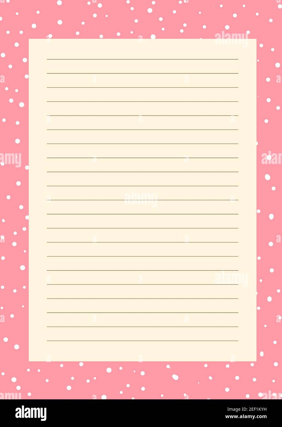 Grid Paper Printable Planner With Color Horizontal Lines Printing Paper Note Optimal A4 Size Time Management Concept Pattern For School Stock Vector Image Art Alamy