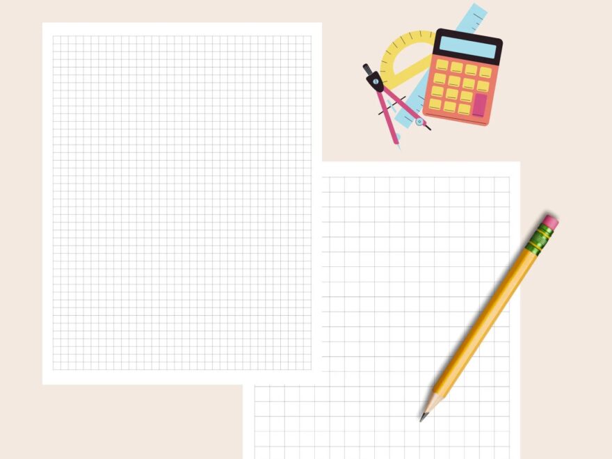 Grid Paper Printable Small Large Grid Paper Included Printable Grid For Notes Squared Paper Graph Paper Instant Download PDF Etsy