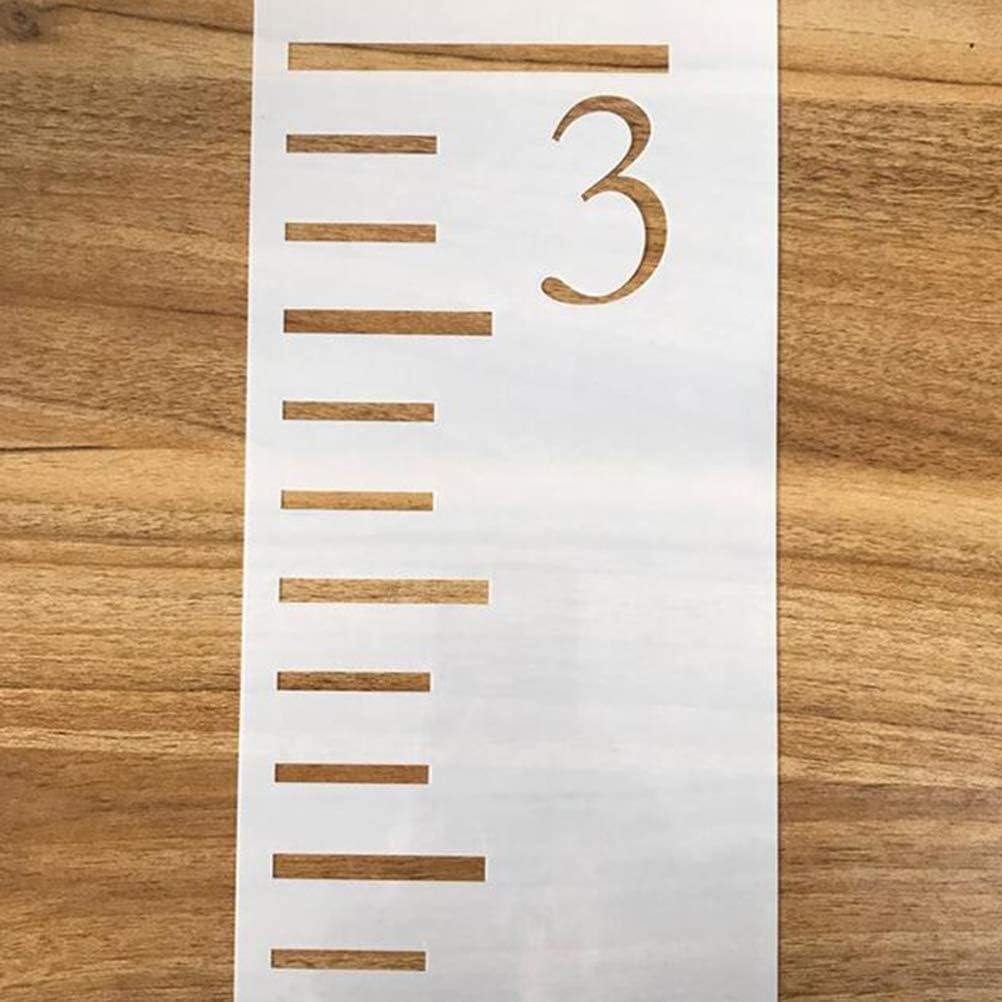 Growth Chart Stickers 2Sets 7 Feet Growth Chart Stencil Plane Template Reusable Height Growth Ruler Chart Painting Chart Template