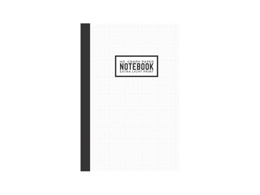 HD Light Print Graph Paper Notebook Ultra High Resolution 1 16 16 Squares Per Inch Small White Notebook Thin Light Gray Lines Math Science Needlepoint Pixel Art Writing Calligraphy