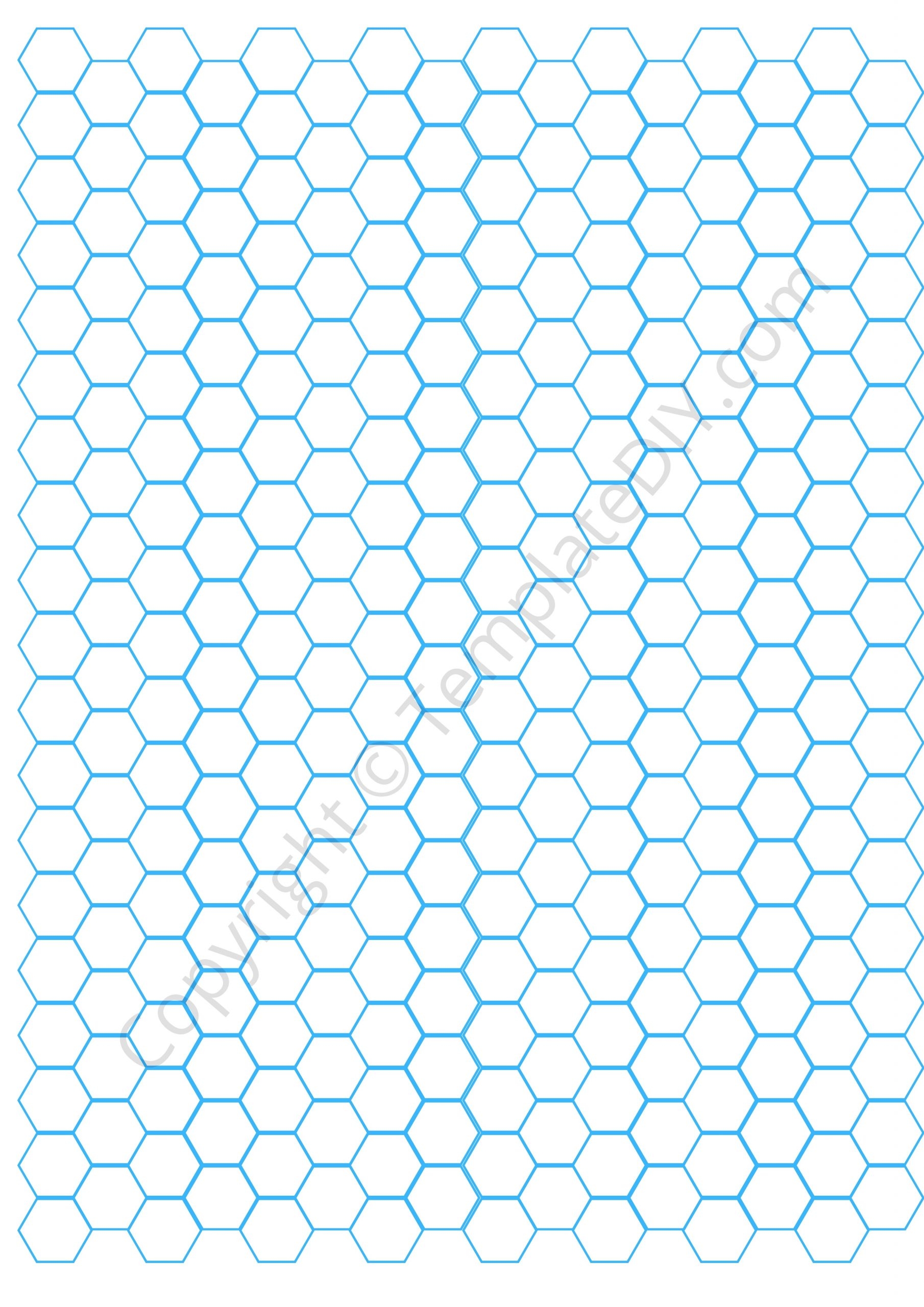 Hexagon Graph Paper Grid Paper Template Printable PDF