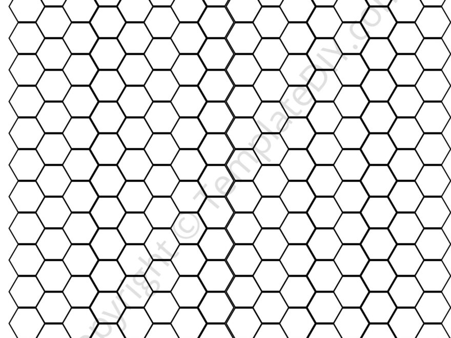 Hexagon Graph Paper Grid Paper Template Printable PDF
