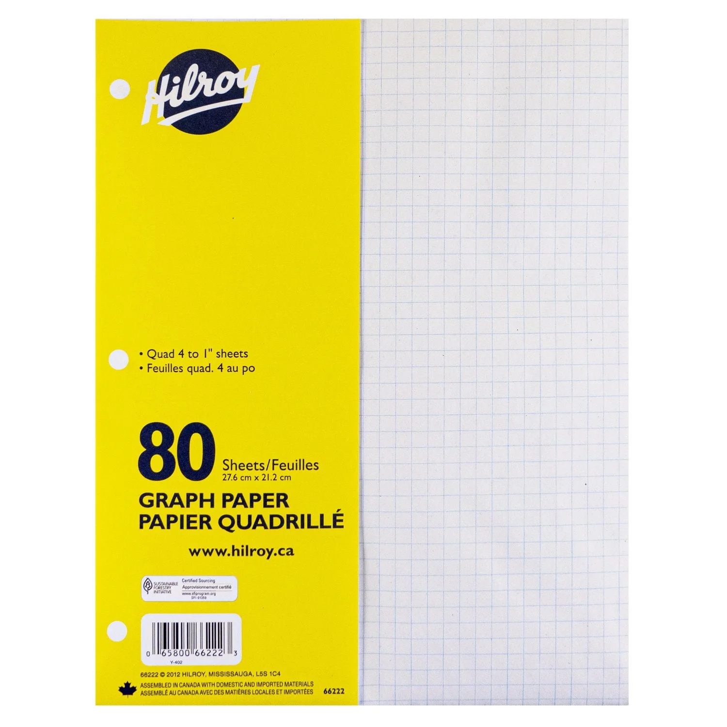 Hilroy Refill Paper Graph 80 Sheets Refill Paper Walmart ca