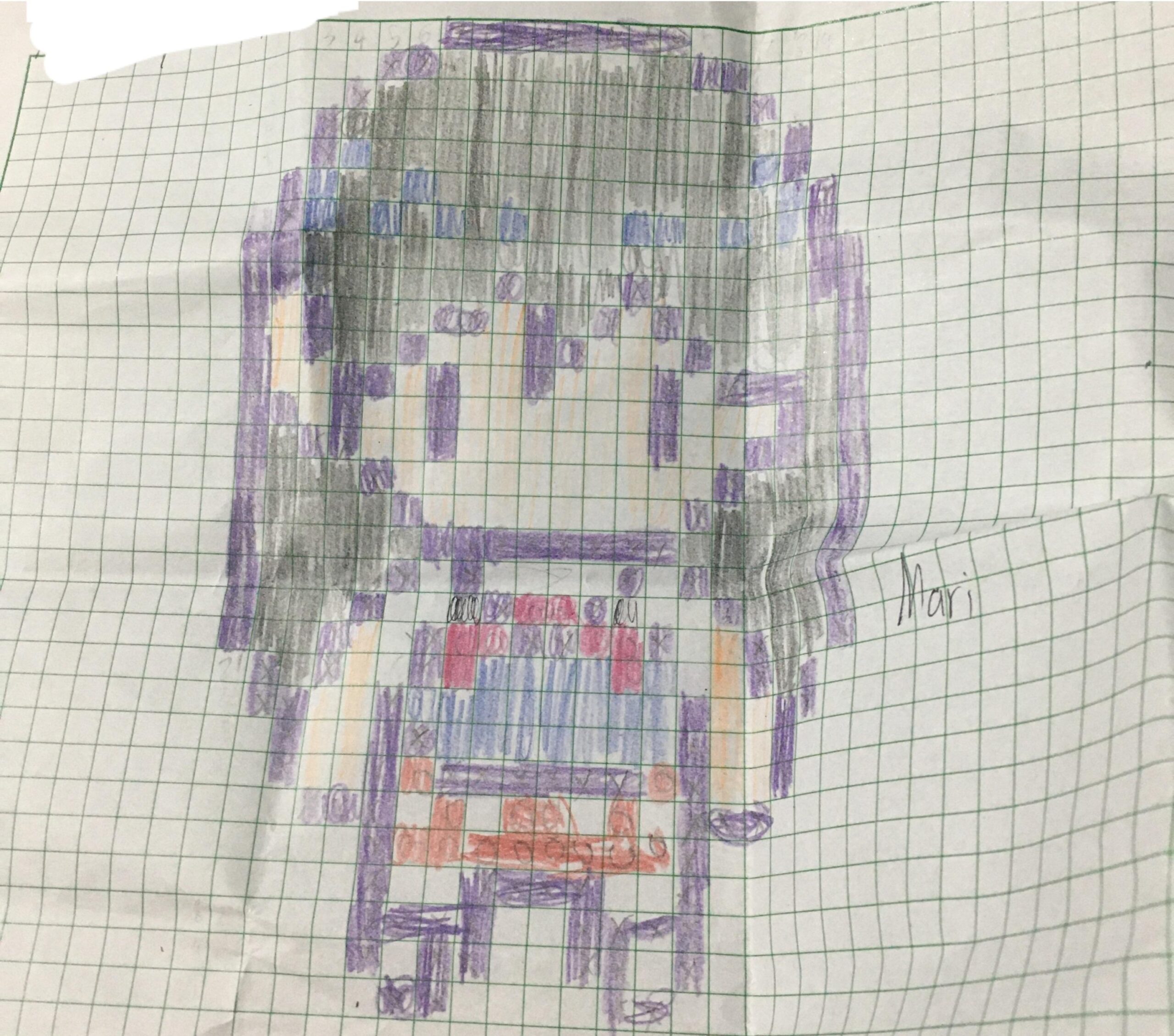 I Drew Mari On Graphing Paper R OMORI