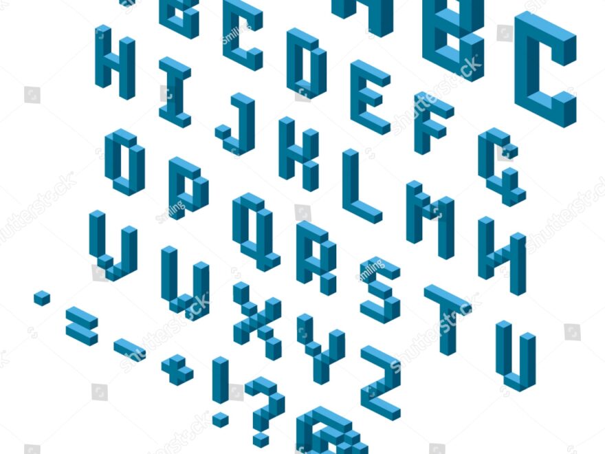 Isometric Alphabet Symbols Your Design Isometric Stock Vector Royalty Free 337309835 Shutterstock