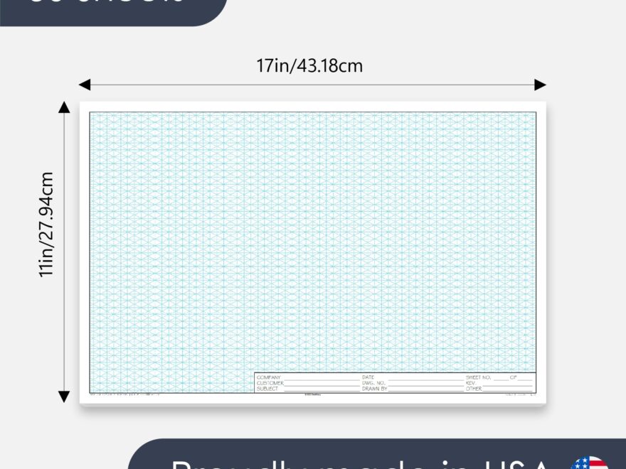 Isometric Graph Paper Pad 28cm X 43cm Landscape 50 Sheets Blue Print Paper 0 8cm Grid NRB Non Reproducable Blue Grid Grid Paper Graph Paper By GeekNavy Amazon se Office Products
