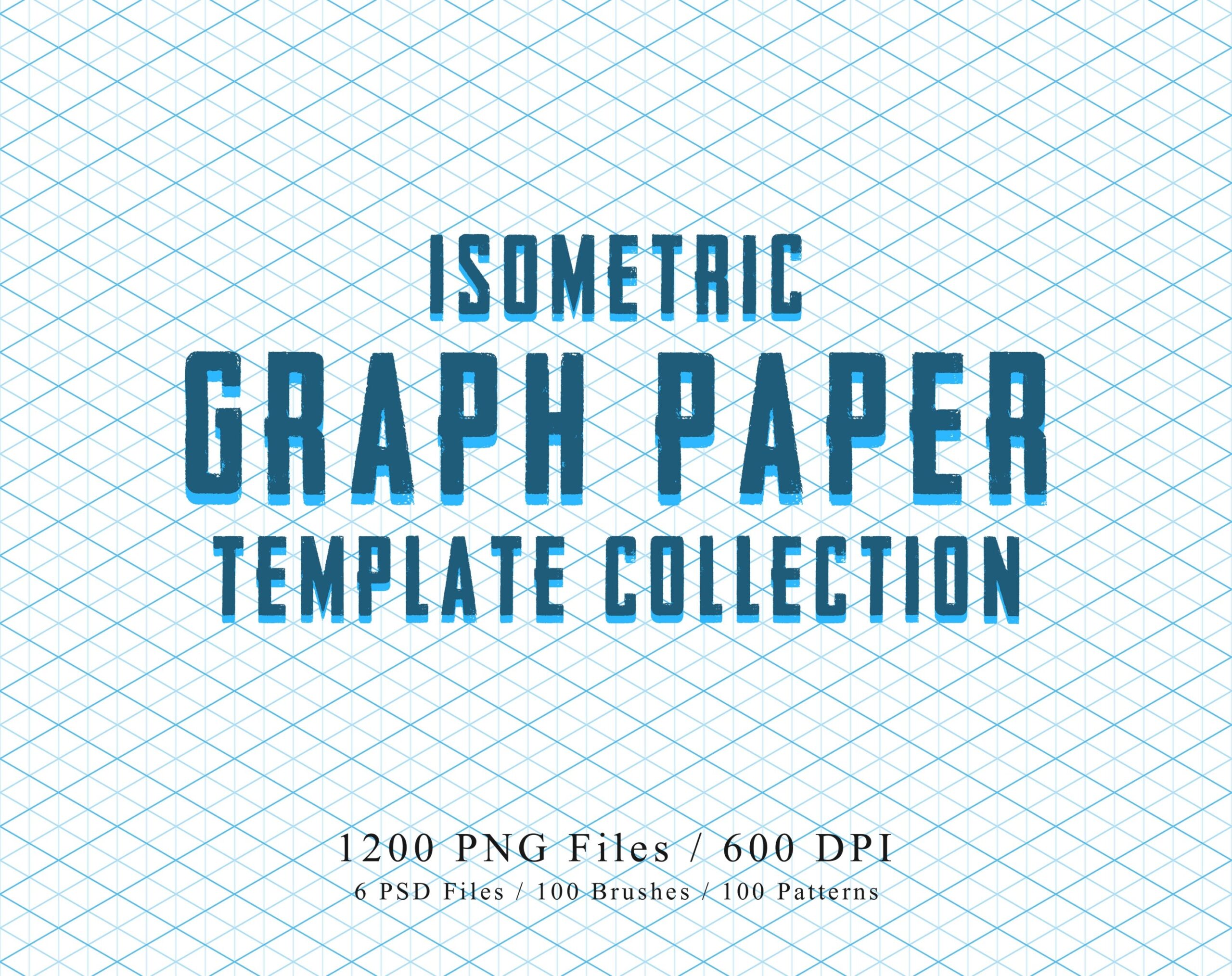 Isometric Graph Paper Template Collection Photoshop Patterns Journal Graph Paper Digital Graph Paper Editable Printable A4 Etsy