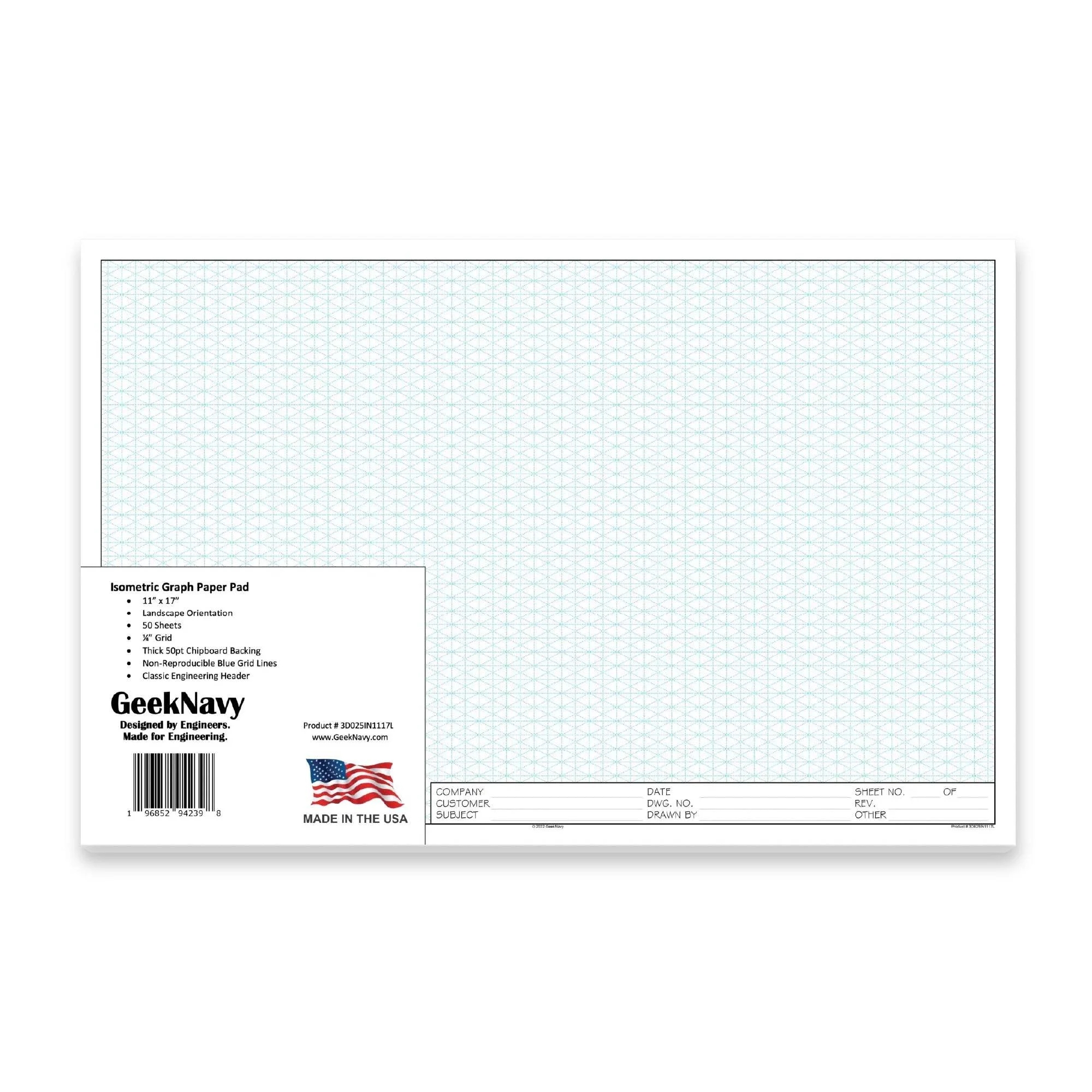 11 X 17 Orthographic Graph Paper Printable
