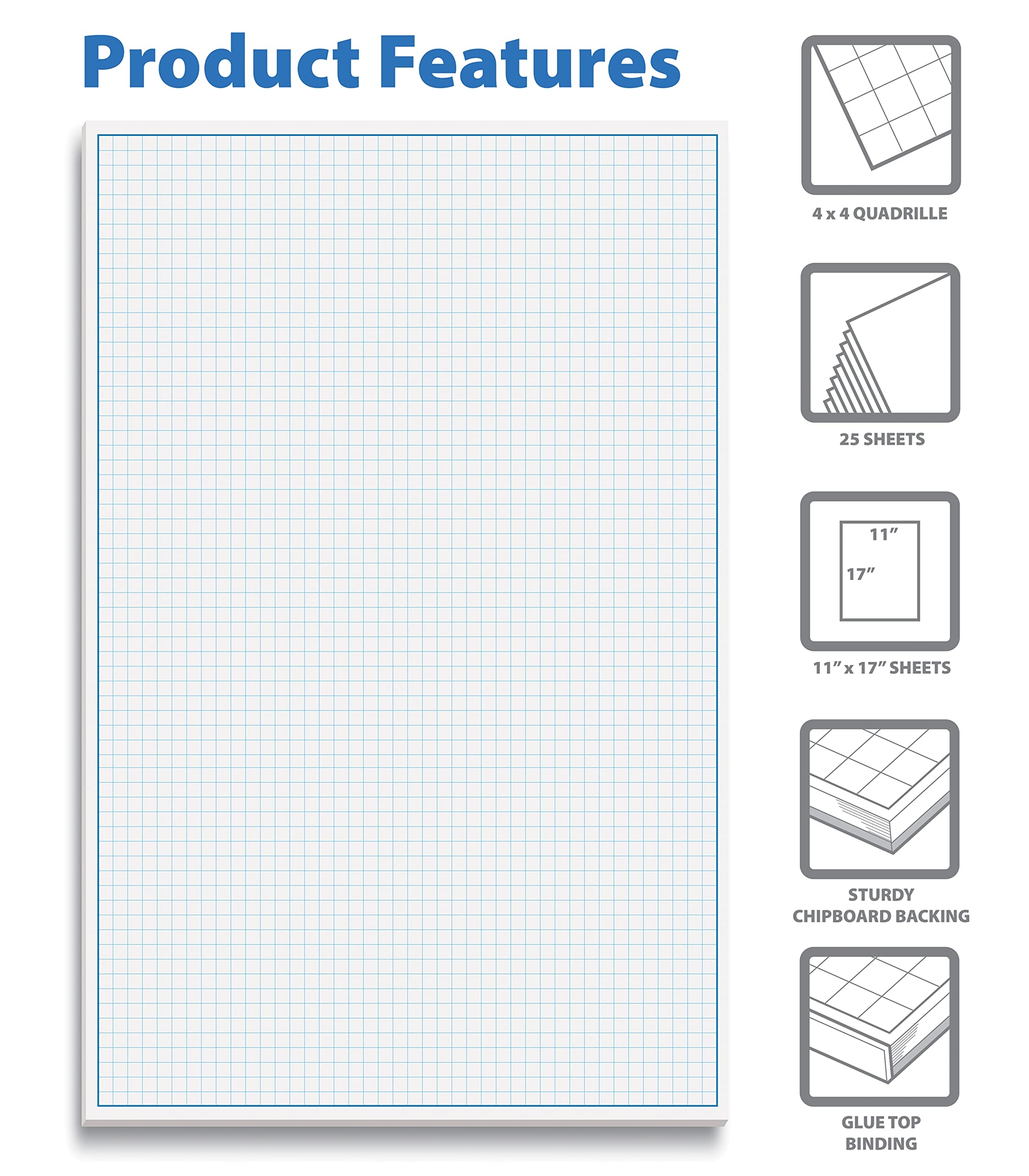 Large Grid Paper AZUREAL Grid Paper Notebook 3 Pack 8 5x11 Inches 4x4 Quad Rule 70gsm 25 Sheets Each Graph Paper Pad Large Grid Paper AZUREAL Grid Paper Notebook 3 Pack 8 5x11 Inches 4x4 Quad Rule 70gsm 25 Sheets Each Graph Paper Pad