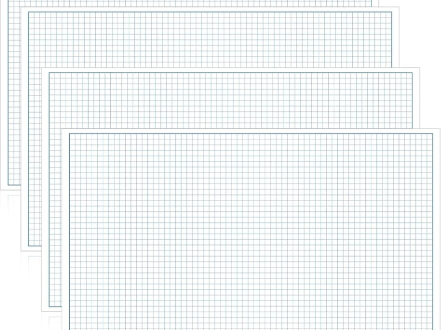 Large Grid Paper Large Engineering Graph Paper Pad 22 x17 4x4 Grid 100 Sheets For Drafting Design Quadrille Graph Paper