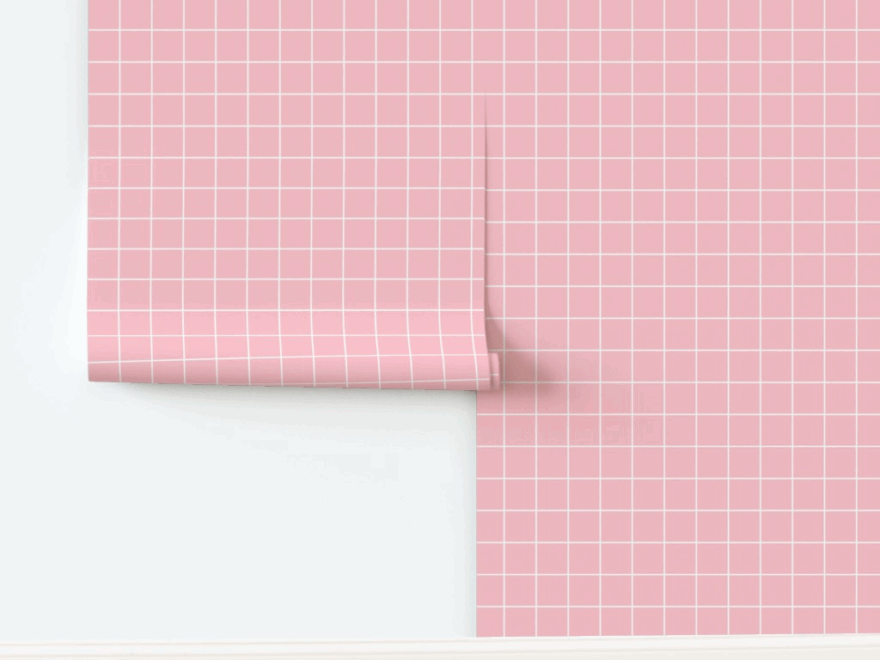Light Pink Windowpane Grid 2 Reversed Square Check Graph Paper Wallpa